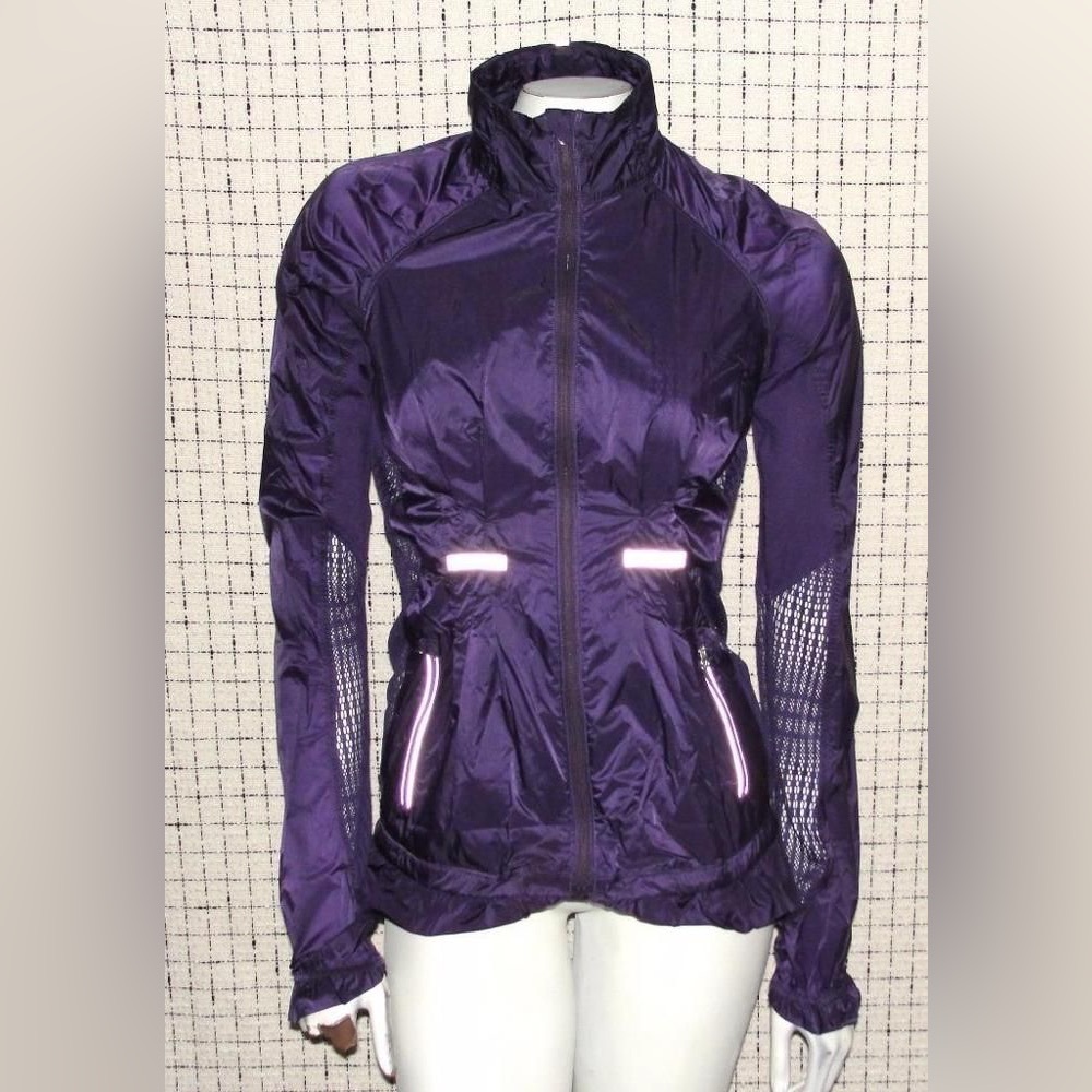 Lululemon Run: Wild Jacket Concord Grape Purple Nothin’ To Hide Mesh Wind Light - Picture 7 of 16